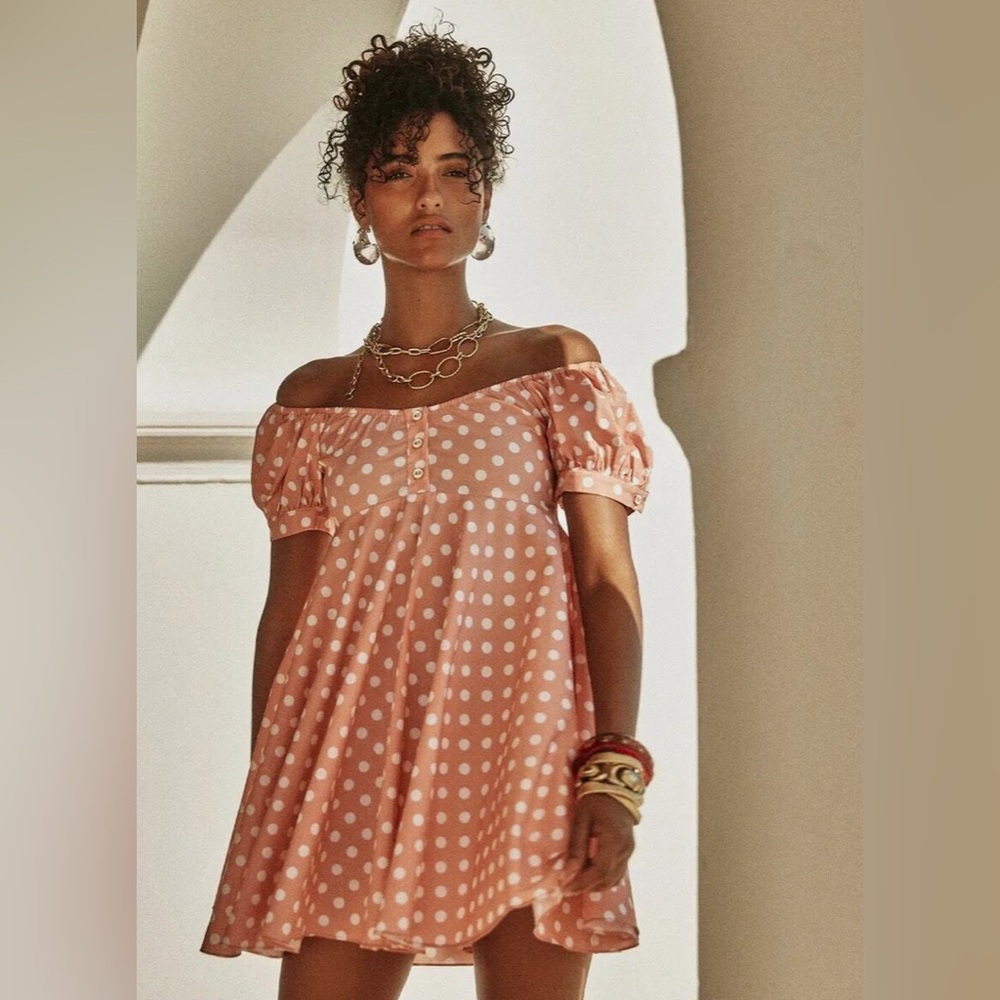 CAROLINE CONSTAS Dina Mini Dress In Pink Size Small New - Picture 2 of 10
